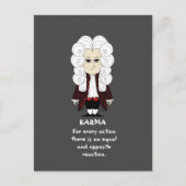 カルマ&ニュートンの第3法則（ダークバックグラウンド）ポストカー ポストカード (正面)