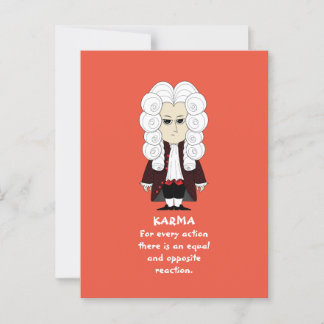 カルマ&ニュートンの第3法則（ダークバックグラウンド）ポストカー ポストカード