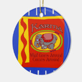 カルマ、追加、編集文字 セラミックオーナメント (左)