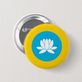 カルミキア国旗ロシアの国別地域 缶バッジ (正面&裏面)