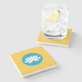 カルミキア国旗 ストーンコースター (横)