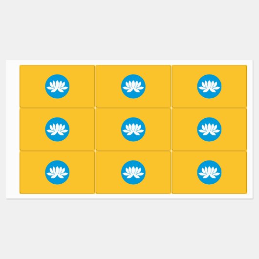 カルミキア国旗 ラベル (シート)