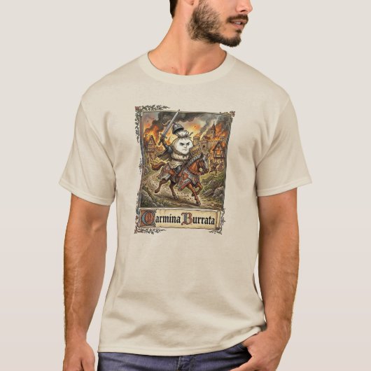 カルミナ・ブラータ 中世チーズ騎士 Tシャツ (正面)