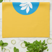 カルムィキアの旗 キッチンタオル (折り畳み)