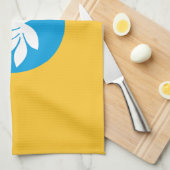 カルムィキアの旗 キッチンタオル (四つ折り)