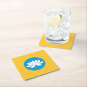 カルムィキアの旗 スクエアペーパーコースター (インサイチュ)