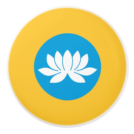 カルムィキアの旗 セラミックノブ (正面)