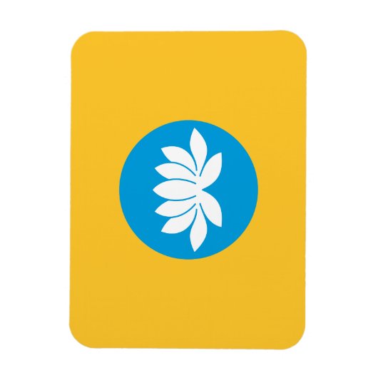 カルムィキアの旗 マグネット (縦)