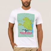 カルムイク共和国 ロシア 地図 Tシャツ (正面)