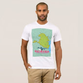 カルムイク共和国 ロシア 地図 Tシャツ (正面フル)