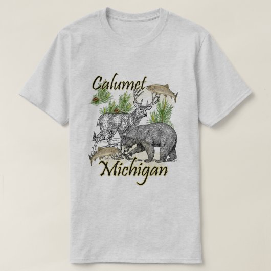 カルメットMIの野性生物 Tシャツ (デザイン正面)