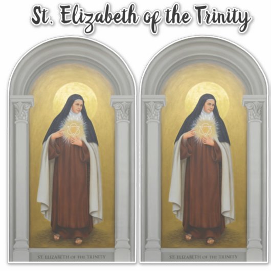 カルメライト聖人、三位一体の聖エリザベス シール (正面)