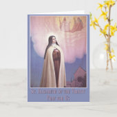 カルメライト・ヌン三位一体の聖エリザベス カード (黄色い花)