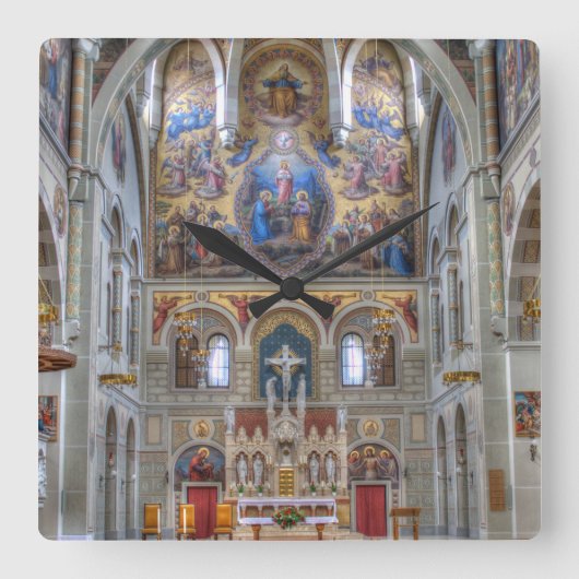 カルメリテンキルシュ スクエア壁時計 (正面)