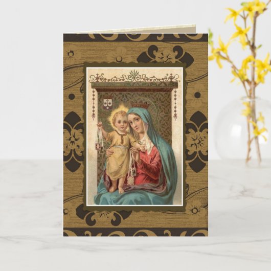 カルメルの聖母 弥撒 記念祭 カード (黄色い花)