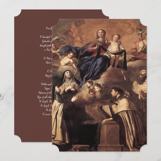 カルメルの聖母 1641 招待状 (正面/裏面)