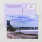カルメルビーチインカリフォルニアトラベルハガキ ポストカード (正面/裏面)