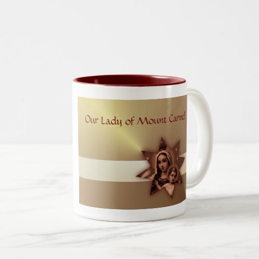 カルメル山の宗教聖日の私達の女性 ツートーンマグカップ (正面右)