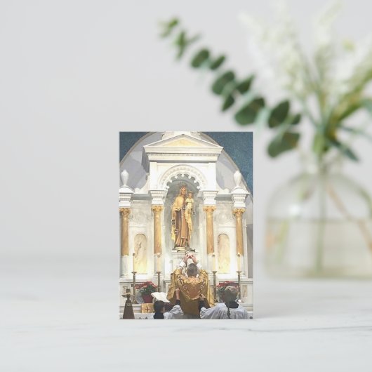 カルメル山の神聖なカードの私達の女性への祈りの言葉 名刺 (スタンド正面)