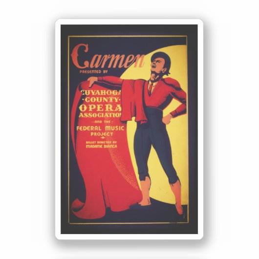 カルメン・オペラのポスター シール (正面)