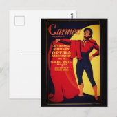 カルメン・オペラのポスター ポストカード (正面/裏面)