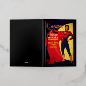 カルメン・オペラのポスター 箔グリーティングカード (外側レイダウン)