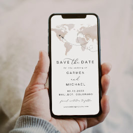 カルメン トラベル デスティネーション クリーム マップ セーブ ザ デート 招待状