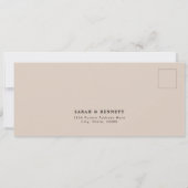 カルメン ベージュ ワールド マップ ボーディング パス RSVP カード (裏面)