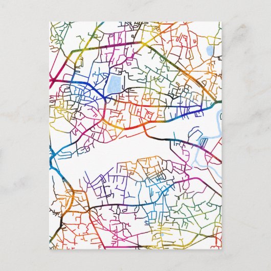 カルヤンマハラシュトラ州の地図 ポストカード (正面)