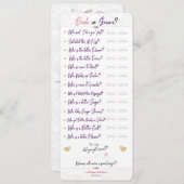 カルラのブライダルシャワーのゲーム1/3 - "花嫁か新郎か。" メニュー (正面/裏面)