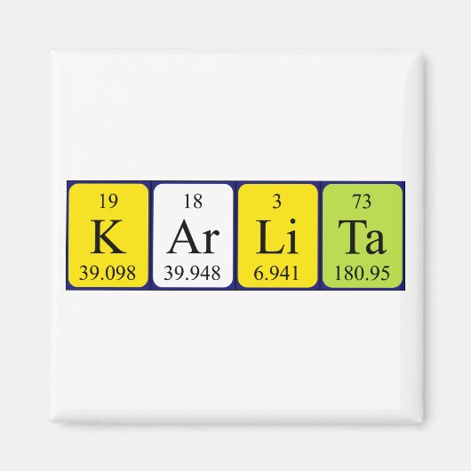 カルリータ周期表名磁石 マグネット (正面)