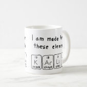 カルリータ周期表名mug コーヒーマグカップ (正面右)