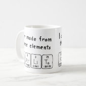 カルリータ周期表名mug コーヒーマグカップ (正面左)