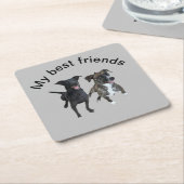 カルロスドッグズスクエア紙コースター スクエアペーパーコースター (アングル)