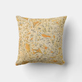 カルロス抽象芸術金ゴールドブラックアンドイエローディーフロートン クッション (裏面)