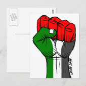 カルロス・ラトフのパレスチナ拳はがき ポストカード (正面/裏面)