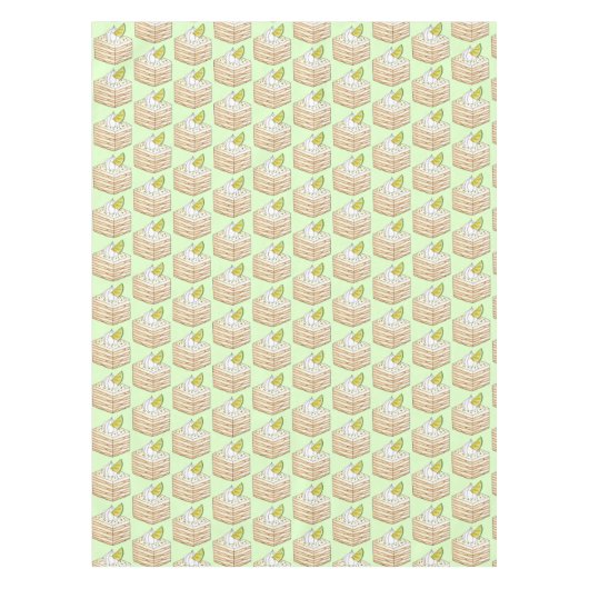 カルロタデリモンメキシコライムアイスボックスケーキスライス テーブルクロス (正面)