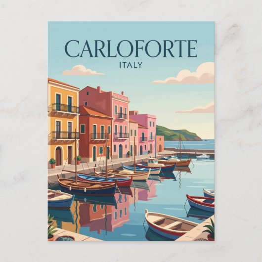 カルロフォルテ港 イタリア ポストカード (正面)