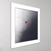 カルロヴァツアチアクラシーギフトのモダン地エレガント図 箔ポスター (レイダウン)