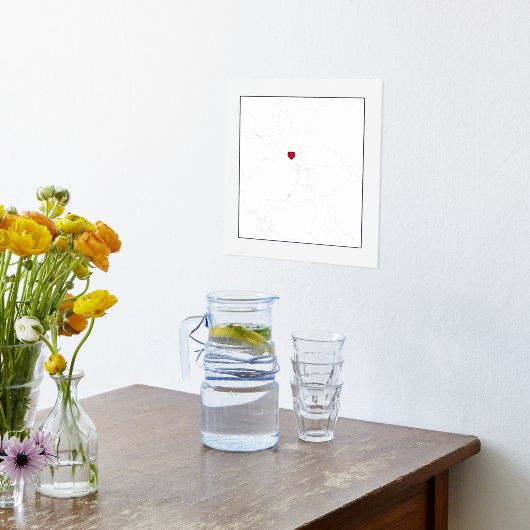 カルロヴァツアチアクラシーギフトのモダン地エレガント図 箔ポスター (レイダウン (キッチン))