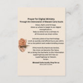 カルロ賛美アクティスデジタルマイニング祈りの言葉 エンクロージャーカード (裏面)