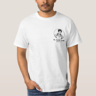 カルロ・アクティス聖人のイコン&スケッチデザイン Tシャツ