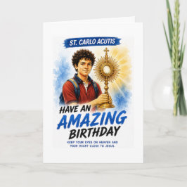 カルロ・アクティス聖人の誕生日カード サンキューカード