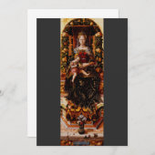 カルロ・クリヴェッリによる『カンデレッタの聖母』 招待状 (正面/裏面)