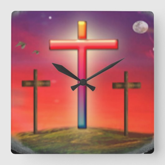 カルヴァリの美術品 スクエア壁時計 (正面)