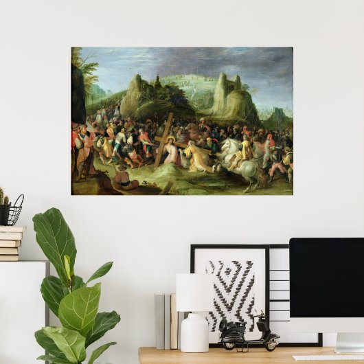 カルヴァリへの道の上のキリスト ポスター (ホームオフィス)