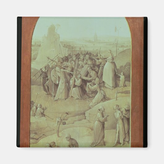 カルヴァリへの道の上のキリスト マグネット (正面)