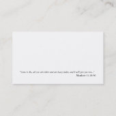 カルヴァリー十字のキリスト教の記号の大臣か牧師 名刺 (裏面)