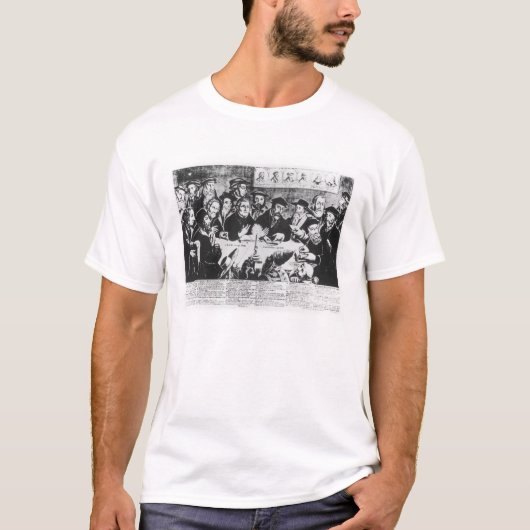 カルヴァンおよびLuther (版木、銅版、版画) Tシャツ (正面)