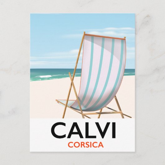 カルヴィ コルシカ島 旅行ポスター ポストカード (正面)